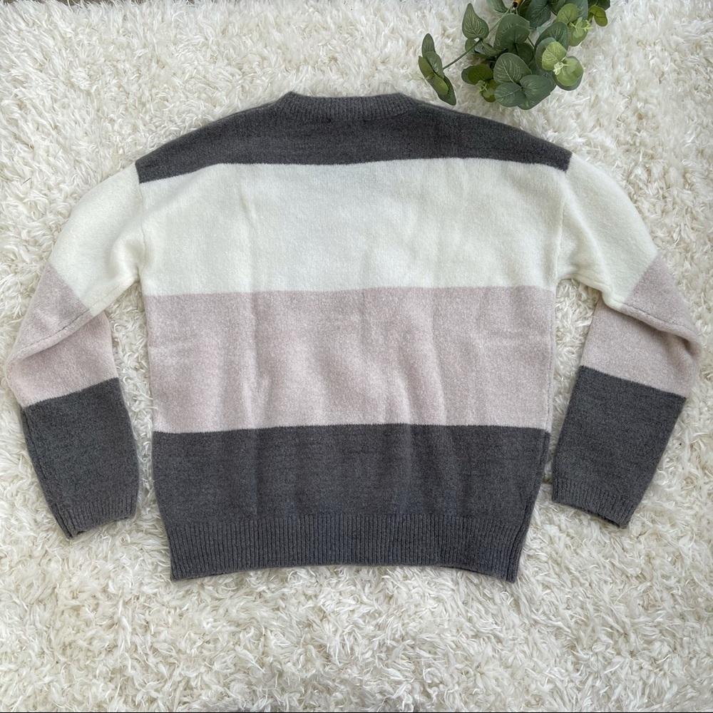 Lumiere Color Block Crewneck Sweater - image 5